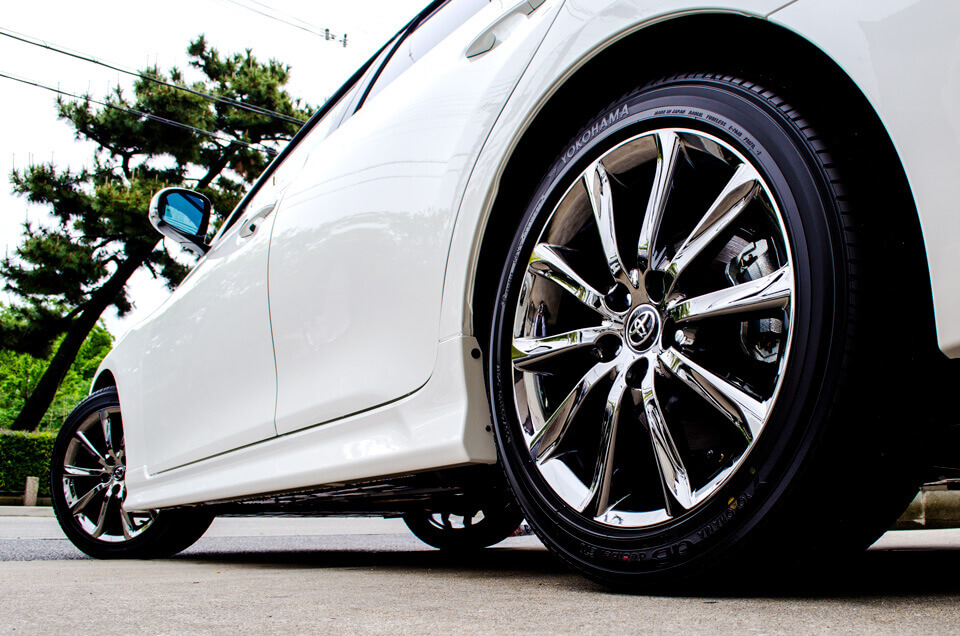 ホイールコーティングを施工したTOYOTA MARKXのホイール