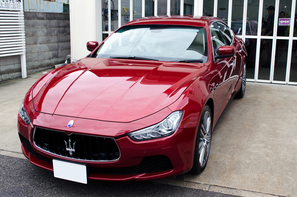 GENESISガラスコーティングを施工したMaseratiギブリ