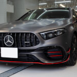 コーティングとプロテクションフィルムを施工したMercedes-AMG A45 S 4MATIC+ Street Style Edition マウンテングレーマグノ