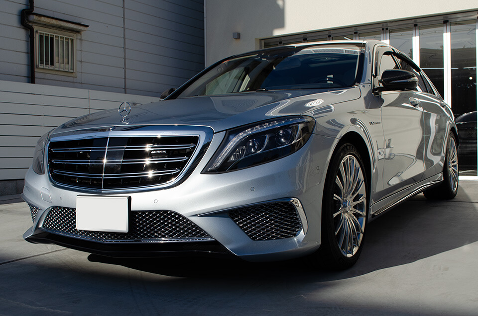 コーティングやクリーニングを行い内外装をリフレッシュしたMercedes-AMG S65 ダイヤモンドシルバー (W222)