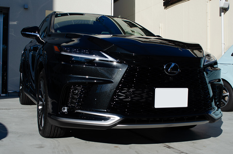 コーティングやフィルムを施工したLEXUS RX350 F SPORTS グラファイトブラックガラスフレーク