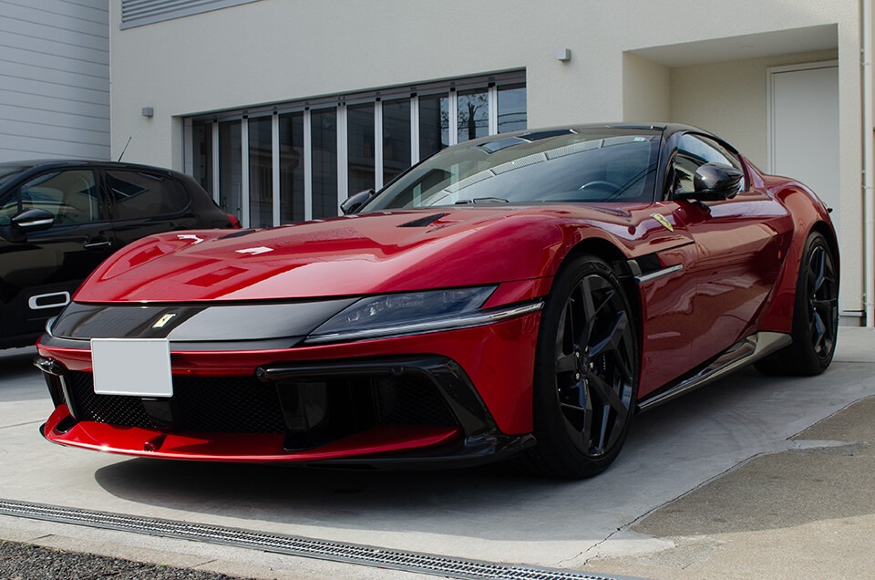 コーティングなどを施工したFerrari 12Cilindri ロッソマグマ