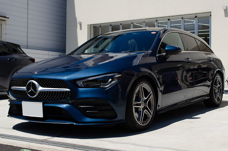 コーティングを施工した2020年式 Mercedes-Benz CLA Shootingbrake デニムブルー (667)