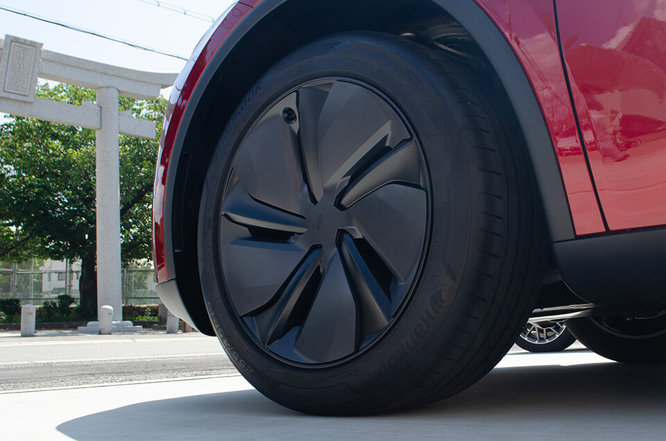 ホイールコーティングを施工したTESLA Model Yのホイール