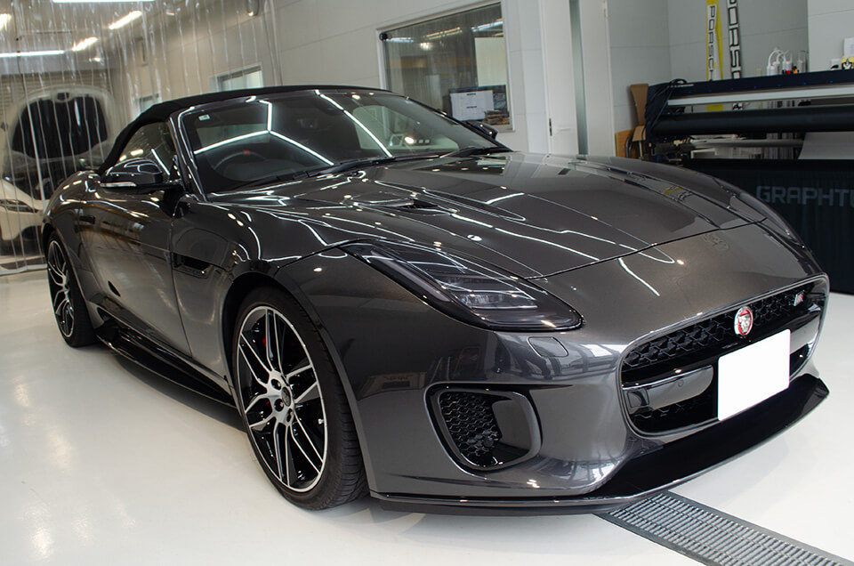 ボディコーティング、幌コーティングを施工した2020年式 Jaguar F-Type Convertible