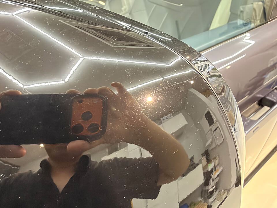 施工前のLANDROVER RANGE ROVER SVのサイドミラー